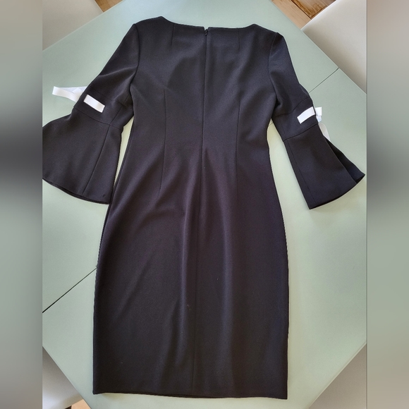 Calvin Klein Black Dress with bows - Size 6 - Picture 3 of 5